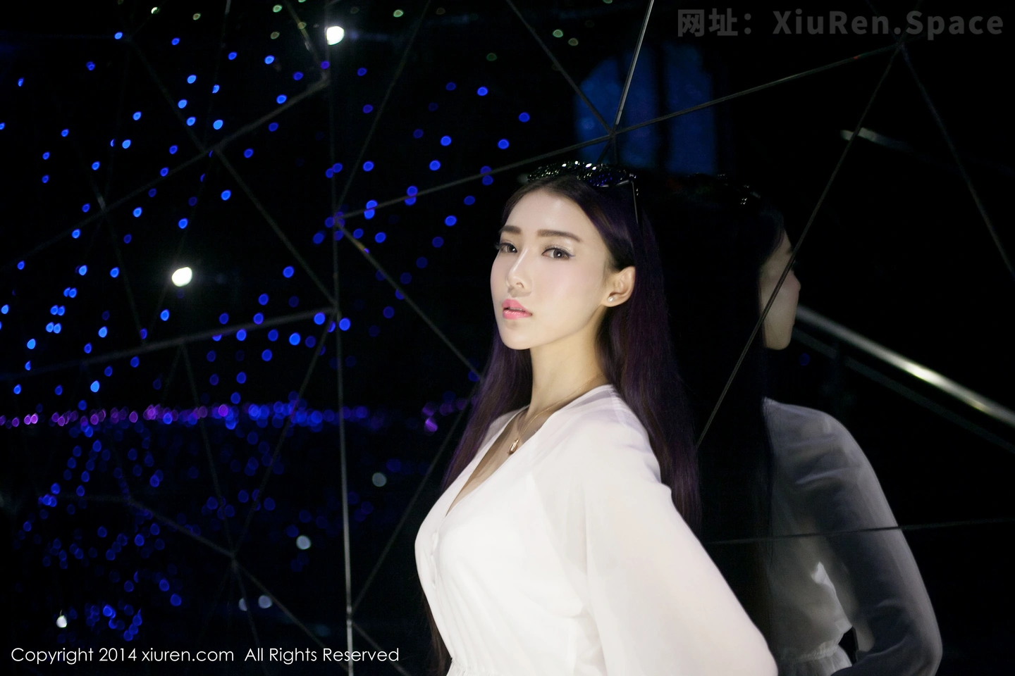 图片[2]-[XiuRen秀人网]VOL.131 嫩模梦娜Vanessa白色连身睡裙大尺度真空美胸诱惑写真58P-秀人网官方网站